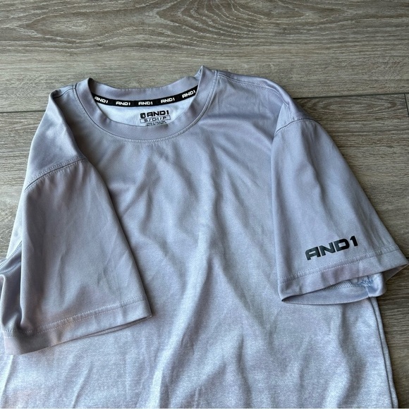 AND1 Mesh Ombre Crew Neck Short Sleeve Shirt - Picture 14 of 15
